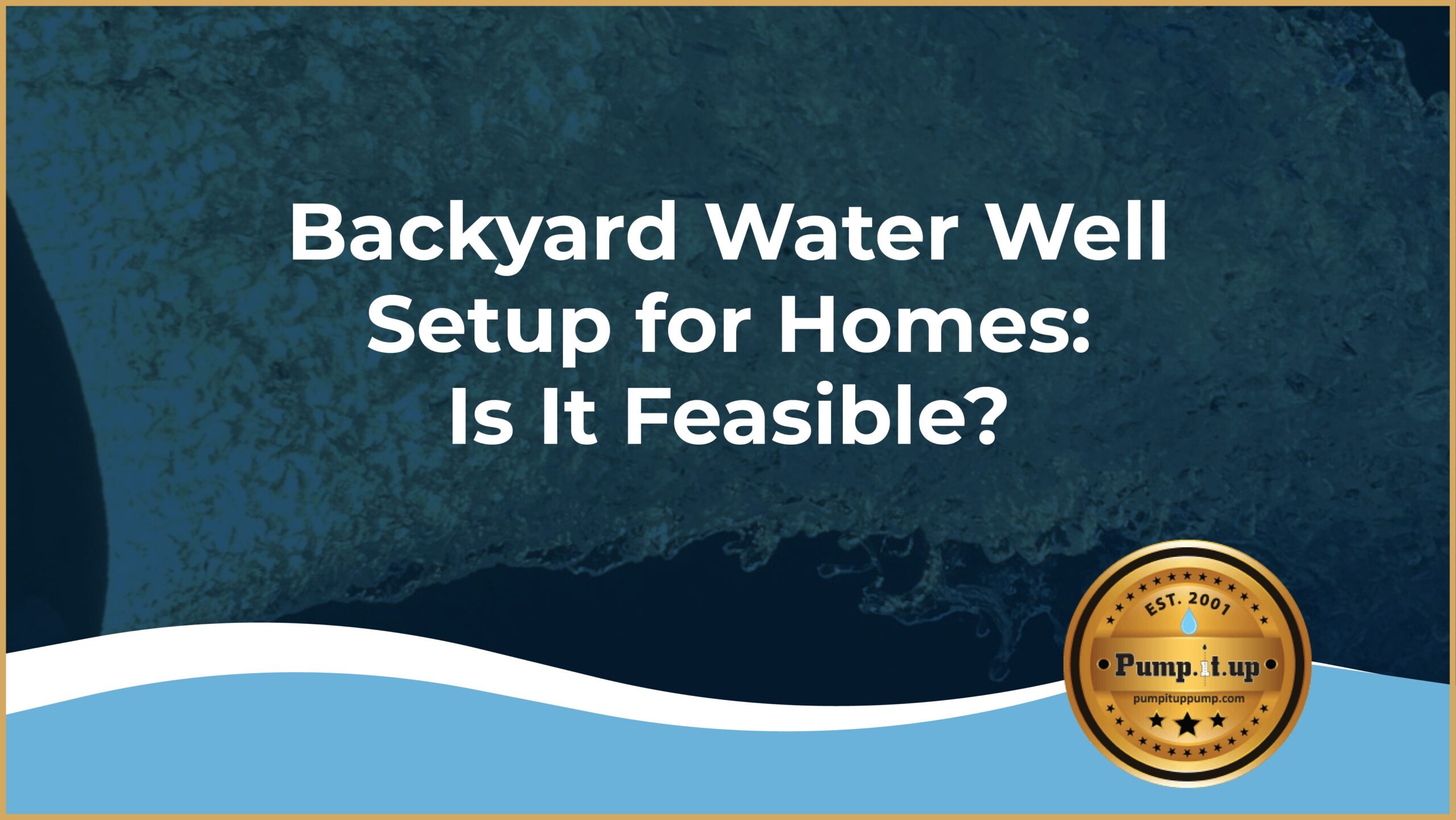 backyard water well setup for homes