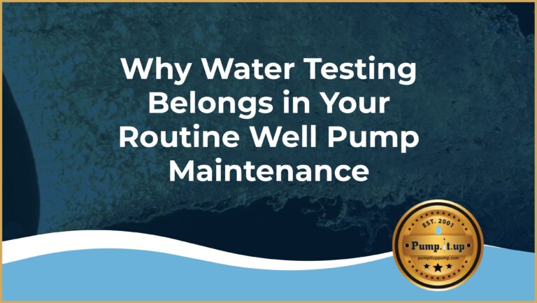 routine well pump maintenance