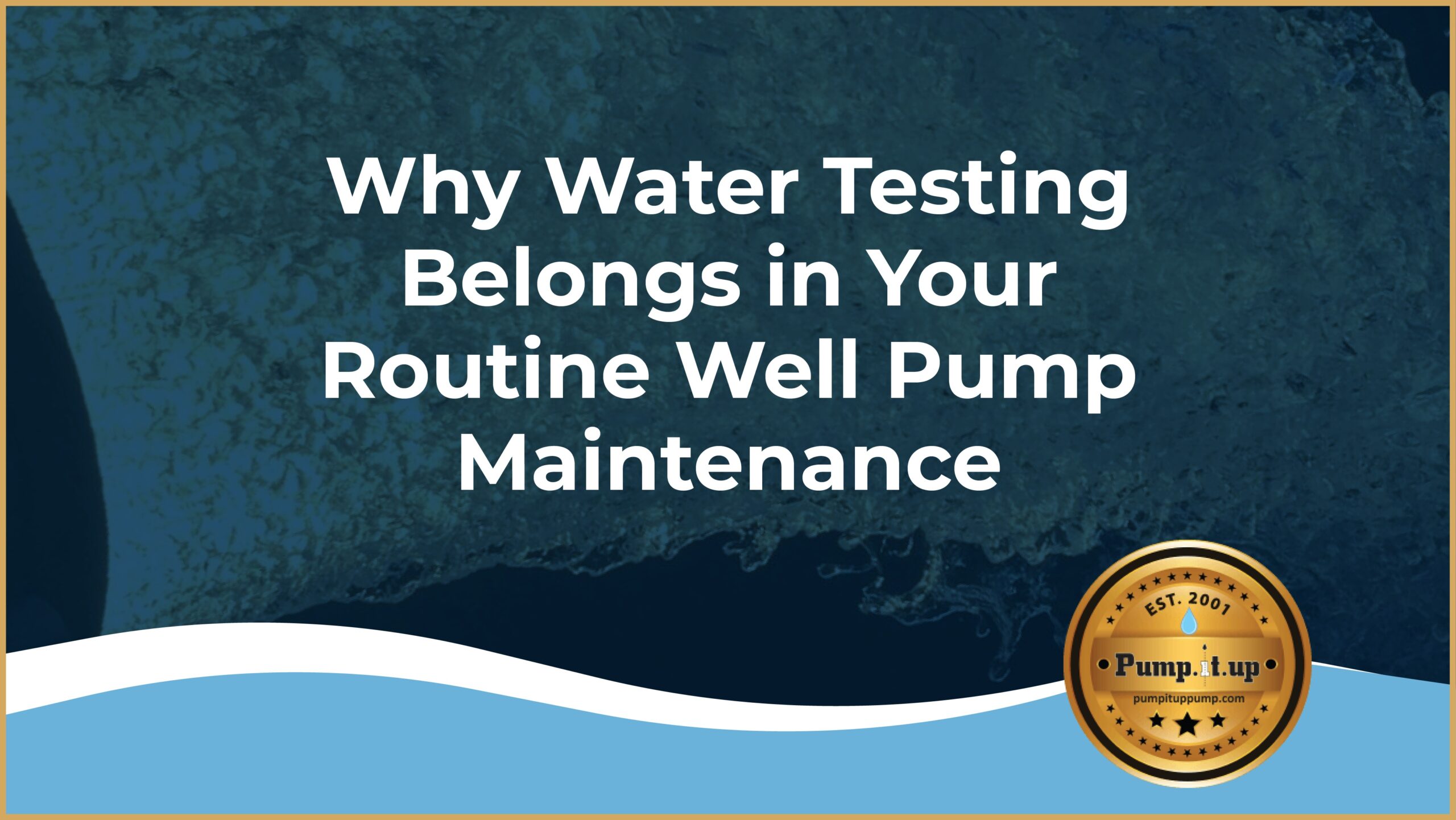 routine well pump maintenance